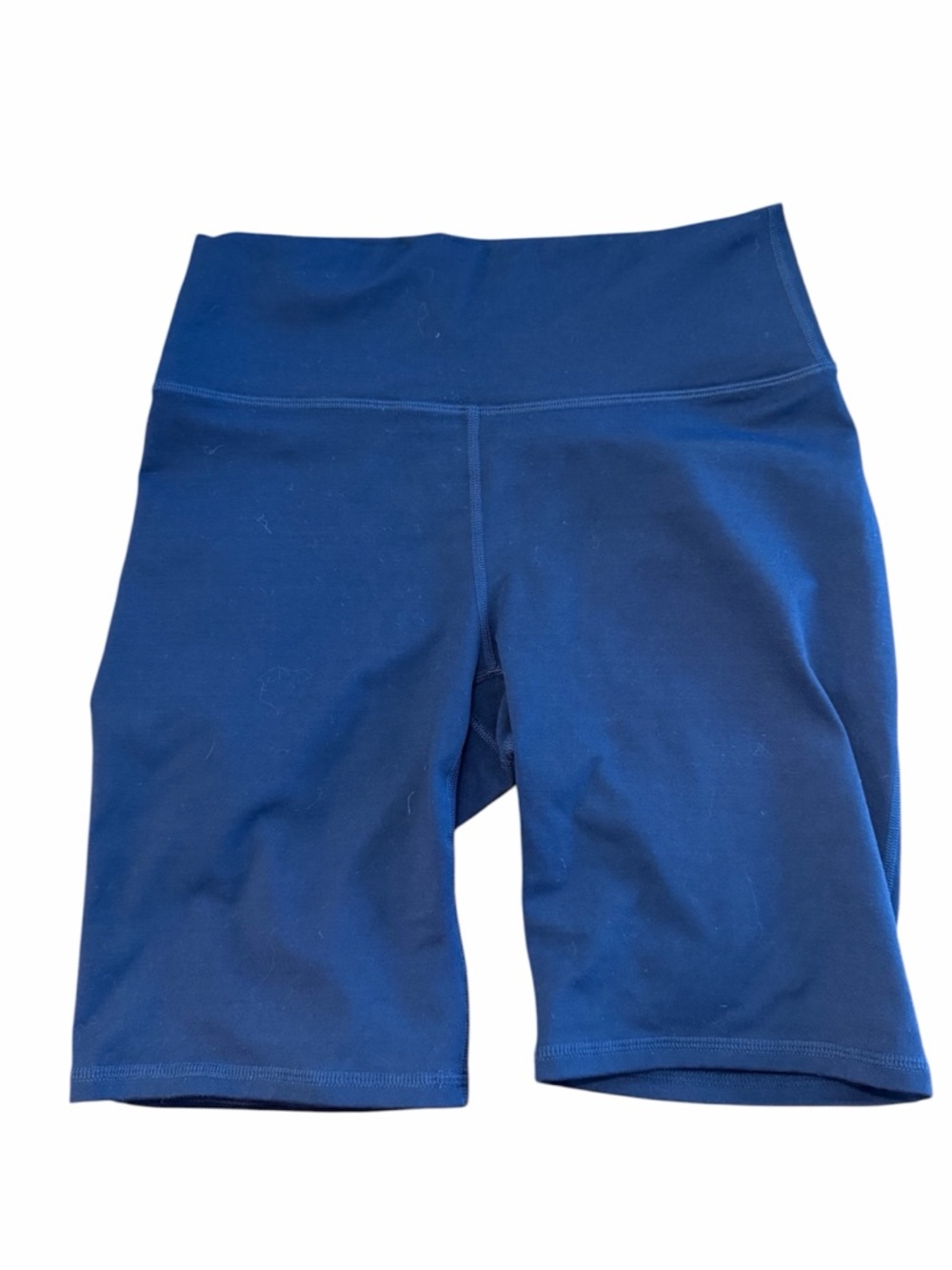 Fabletics High-Rise Navy Women’s Athletic Bike Shorts - size M - 7.5” inseam